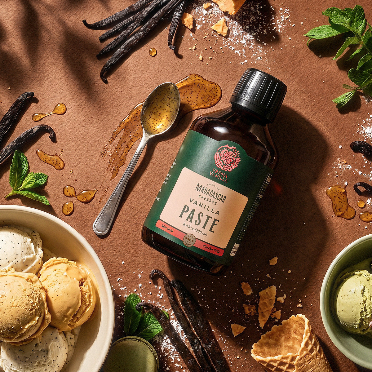 Reine Madagaskar-Bourbon-Vanillepaste mit echten Vanillesamen